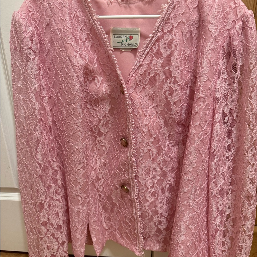 Pink Lace Women's Top